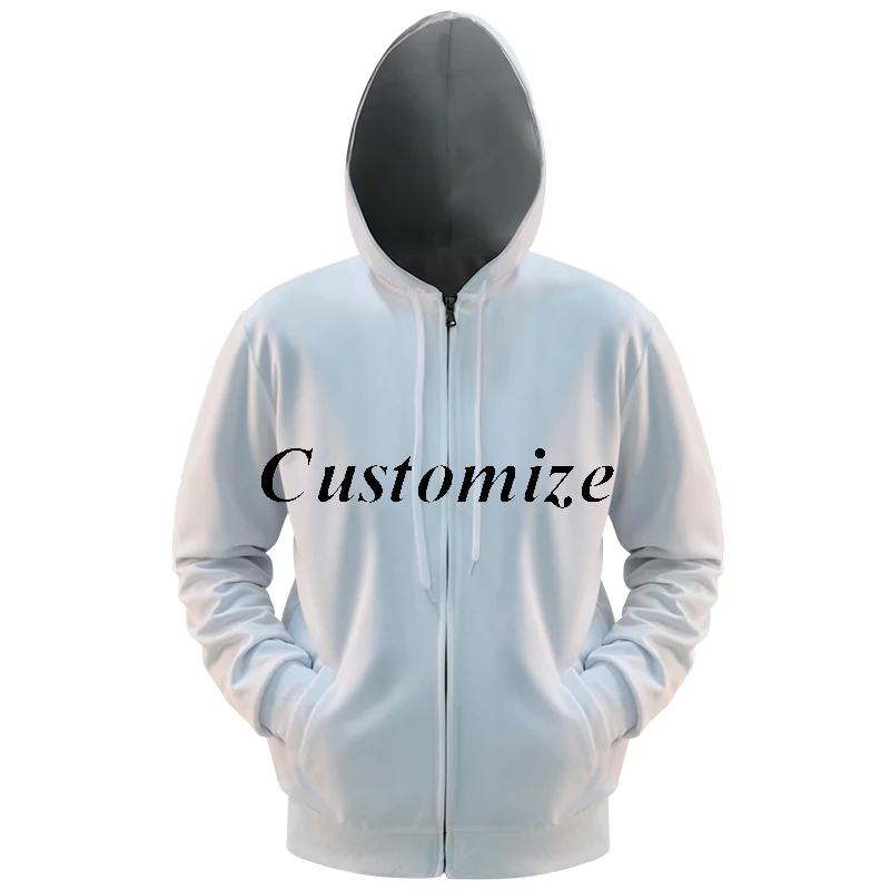 

Cloudstyle 2019 3D Customized Hoodies Zip Up Men Print On Demand Hoody Outwear Jacket Plus Size 5XL Hoodies Tracksuit