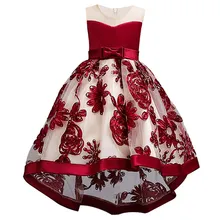 Платье с цветочным узором для девочек; торжественное платье для девочек; платье для первого причастия; платье-пачка для маленьких детей