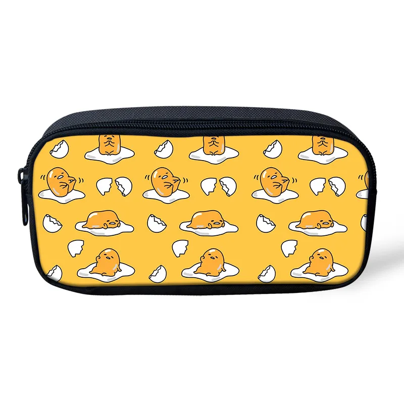 Тикин милый желтый Gudetama ручка сумки аниме Косметика Сумки Портативный молнии школьный пенал Чехол для хранения канцелярские принадлежности