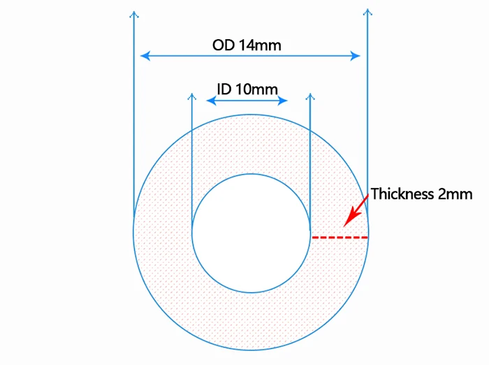 PMMA/PETG жесткая трубка 14 мм наружный диаметр+ 10 мм внутренний диаметр+ 2 мм толщина+ 50 см длина Прозрачная Жесткая труба 2 шт./лот