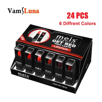 

24pcs Assorted Lipsticks Makeup 6 Colous Riche Waterproof Long-lasting Glossy Lipstick Cosmetic Makeup