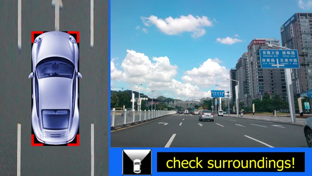 Автомобильный видеорегистратор WEIVISION 360 с видом птичьего полета запись
