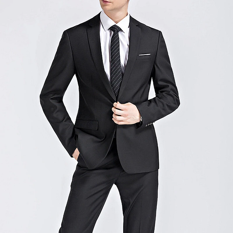 (Blazer+Pants+Vest) Classic Men Suit Slim Royal Blue Wedding Groom Wear Men Suit Black Gentlemen Costume Mariage Homme M-4XL