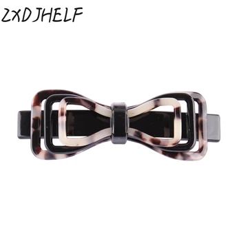 

ZXDJHELF Women Simple Fashion Bowknot Hairpin Female Acrylic Barrettes Accessories For Girls Crystal Headwear Decoration F148
