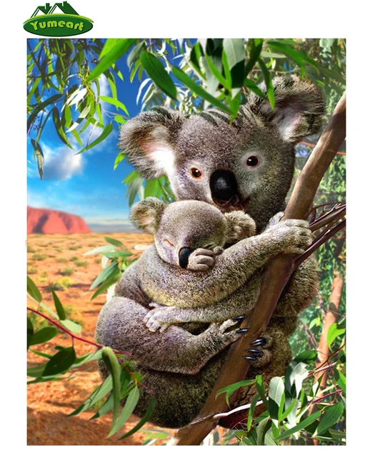 3D Diamond Painting Koala Cross Stitch Pattern 5D Diamond Embroidery