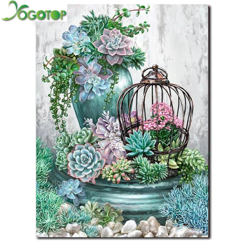 

Diy Full Square/Round drill 5D Diamond Painting DIY diamond embroidery Meaty plant Diamond mosaic Home Decor Gift YY1163