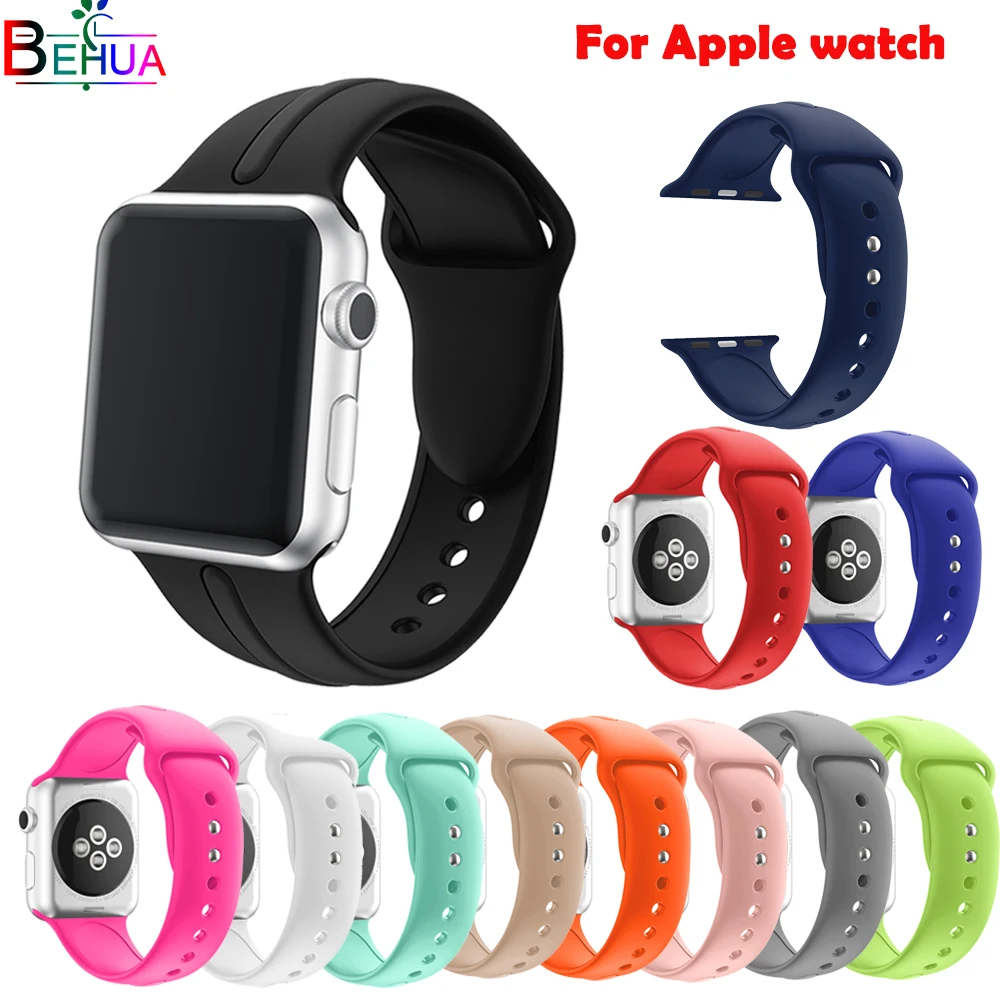 Супер высокого качества спортивный силиконовый ремешок для Apple smart watch 38 мм 42 40/44