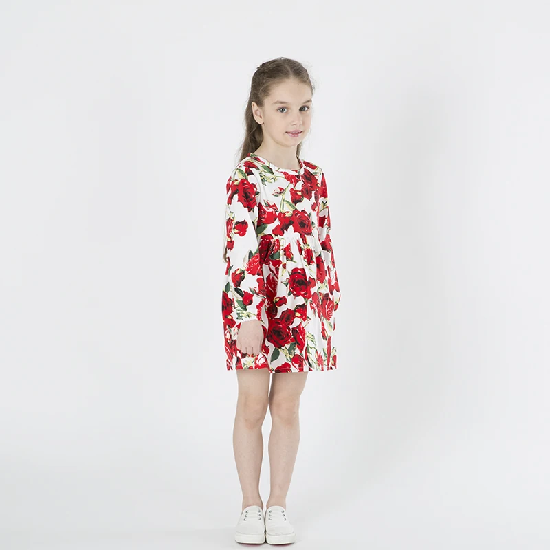 Free shipping Girls Dresses Baby Girl Long Sleeve Dress Cotton Dress