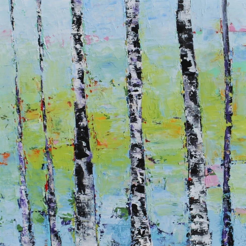 VIEW THRU BIRCHES #2 Poster Print by Michelle Rivera (24 x 24)