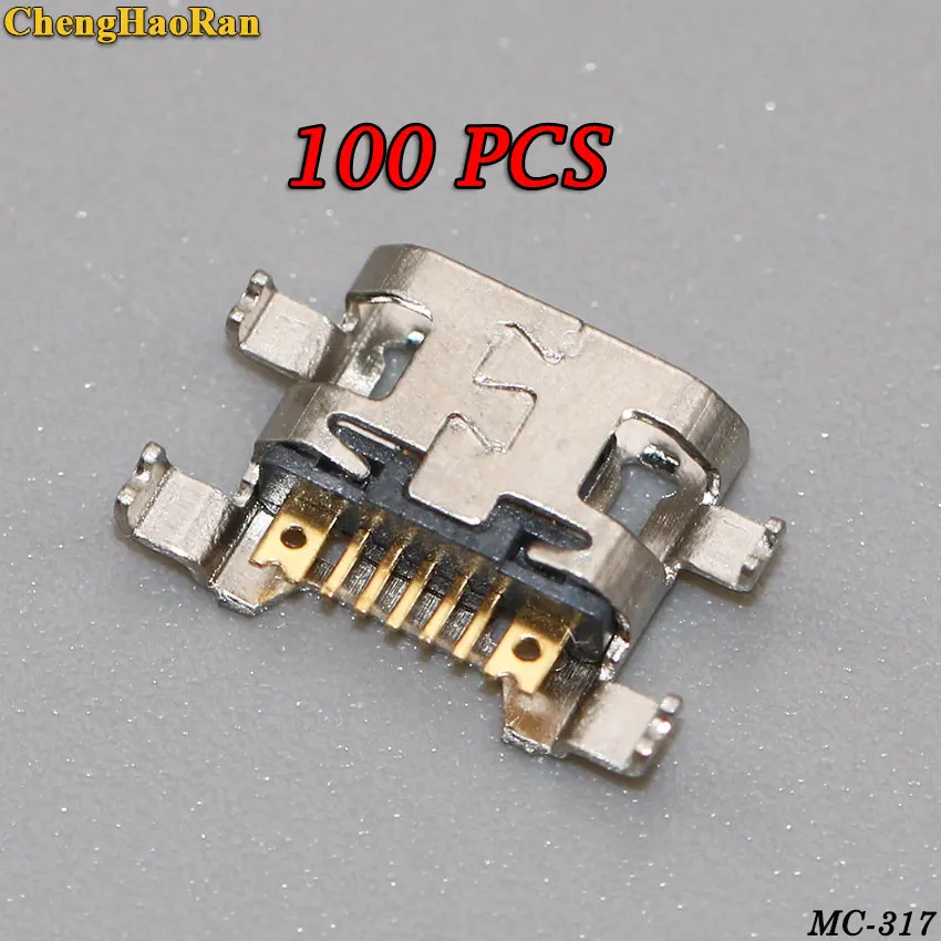 

ChengHaoRan 100PCS 7pin Micro Usb Charging Connector Port For LG K8 VS500 AS375 For LG Leon H340 H345 G4c H525N Socket Jack Plug