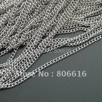 

20M/lot 1.8MM Nickel Metal Extended Chains Jewelry Link Chain Necklace/Earring Components