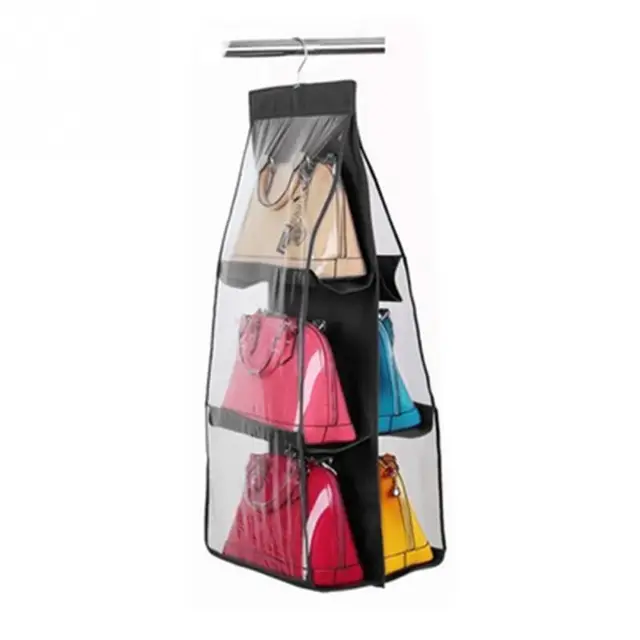 6 Grids Closet Organizadores Case Durable Door Fashion Handbags 6 Grids Closet Organizadores Case Durable Door Fashion Handbags Finishing Hanging Bags Organizer Hang Storage Bag