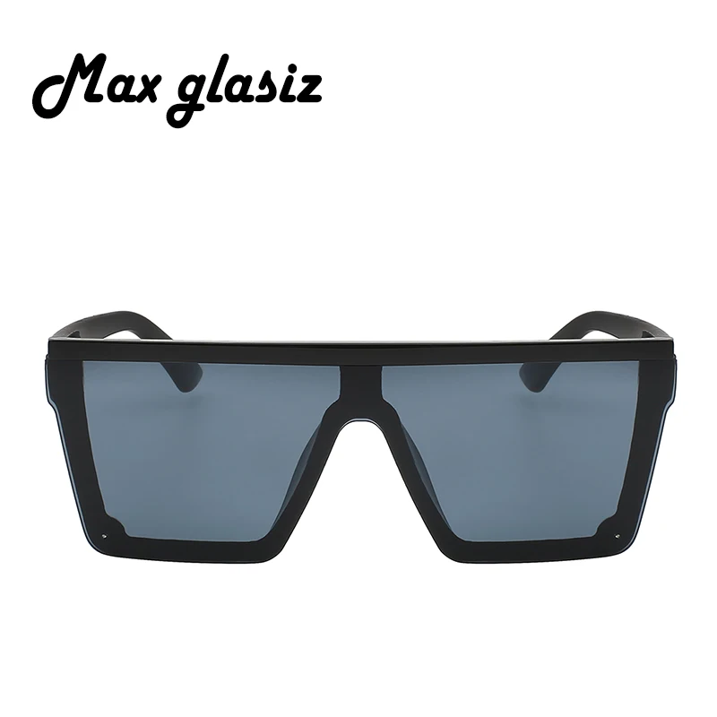 Женские и мужские Квадратные Солнцезащитные очки Max Glasiz черные винтажные ретро в