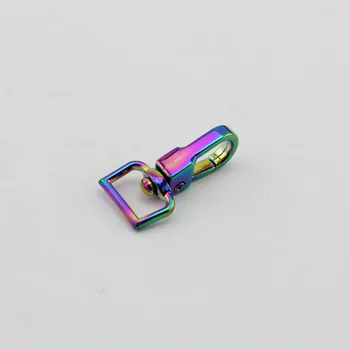 

11mm Small Rainbow trigger snap hook metal swivel clasp lobster claws swivel hooks hardware hook clasp
