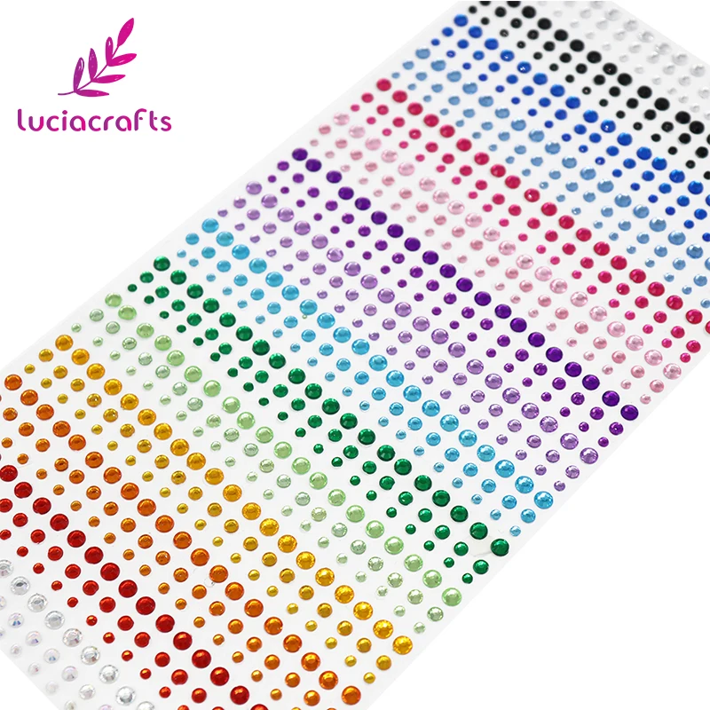 Lucia crafts красочные самоклеющиеся Стразы для ногтей DIY наклейки украшения телефона