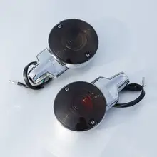 Chrome Pair ABS Front Flat Turn Signal Lights For Harley Touring Road King Glide 2001-2017 Heritage Softail Classic FLSTC 99-17 drag specialities 2001 0278 chrome fat spotlights pair