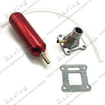 

Racing Aluminum Red Boost Power Bottle + Intake Pipe Gasket For 2 Stroke 43cc 47cc 49cc Mini ATV Quad Dirt Pocket Bike