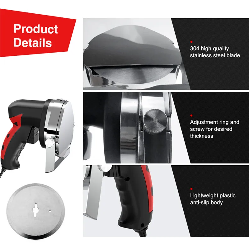 New Kebab Slicer Electric Meat-cutting Machine Portable Hand-held Kebab Knife With Two Blades Sliced Meat Gyros Cutter USUKEU (3)