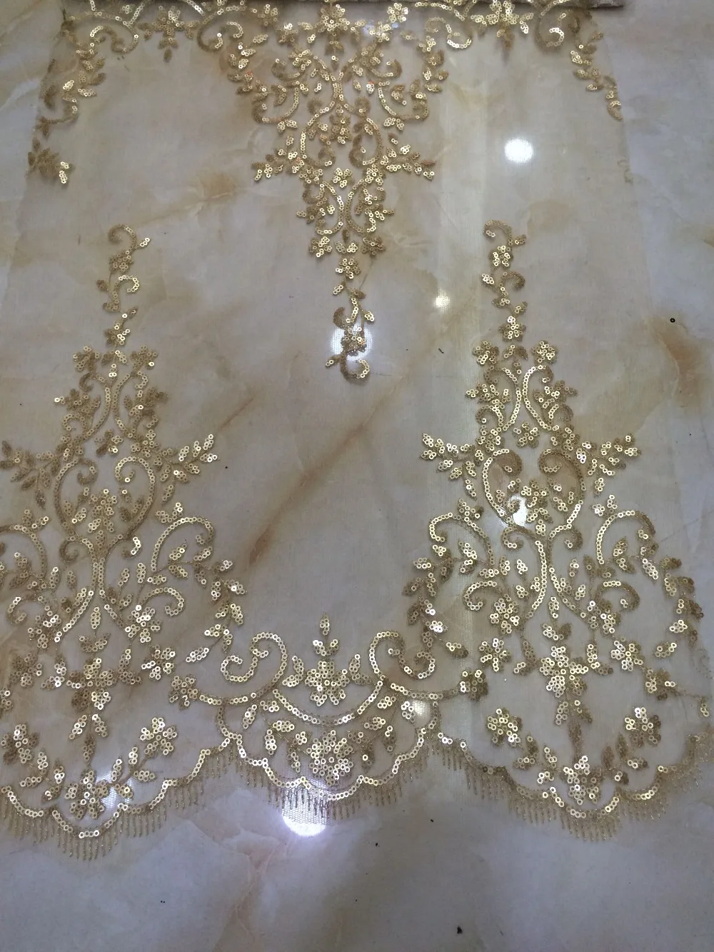 

Sparkle Guipure lace fabric with sequins African Tulle Lace Fabric Latest SYJ-32152 African French Lace Fabric