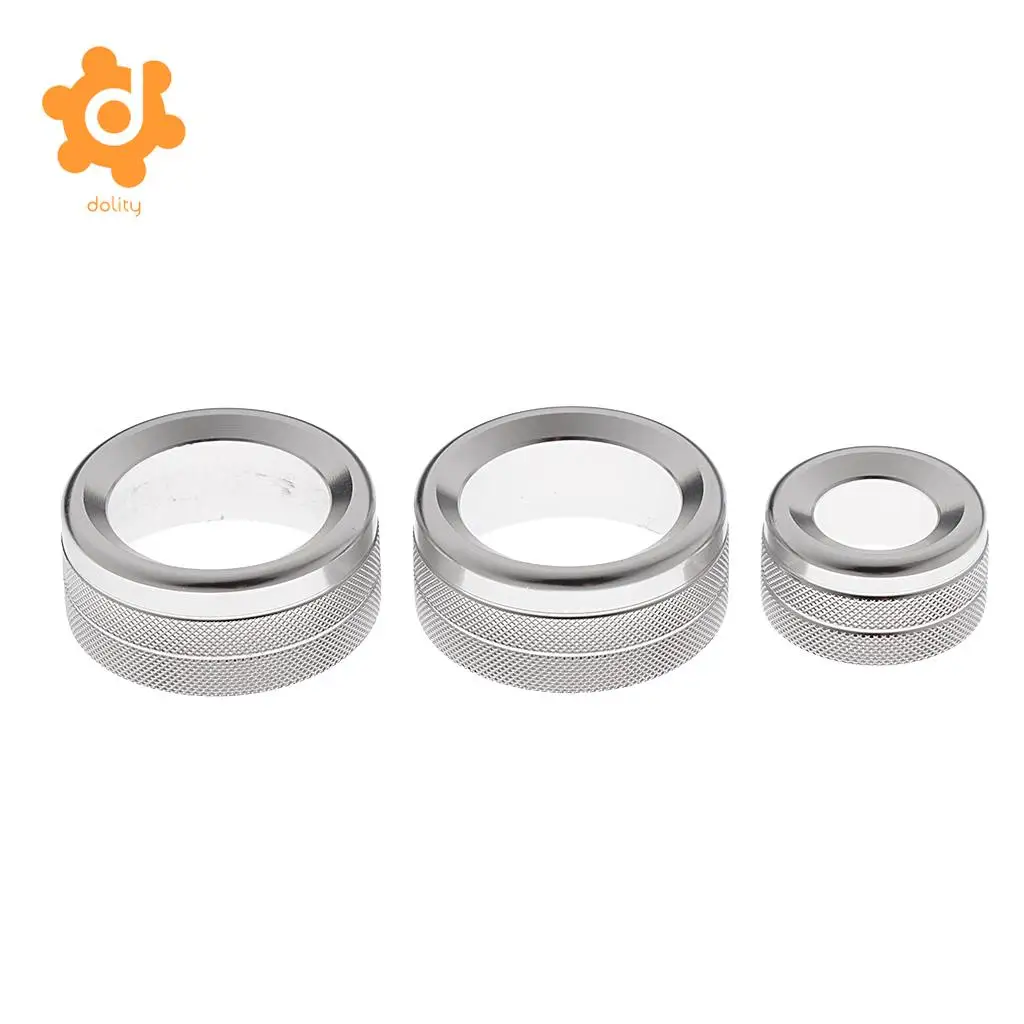 dolity 3 Pieces AC Control Radio Volume Knob Ring Trim for BMW 1 2 3 Series 