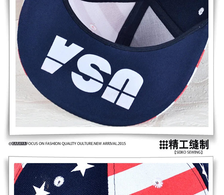 Модные уличные танцевальные крутые кепки в стиле хип-хоп США флаг Snapback оснастки назад кепки-бейсболки американский флаг