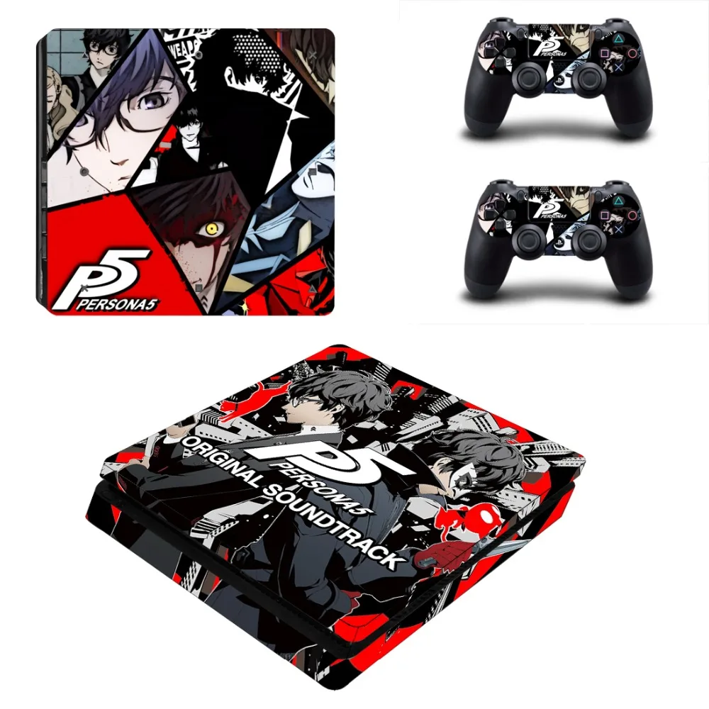 Виниловая наклейка Persona 5 The Royal P5 PS4 Slim Skin для консоли Playstation 4 и контроллера Sticker