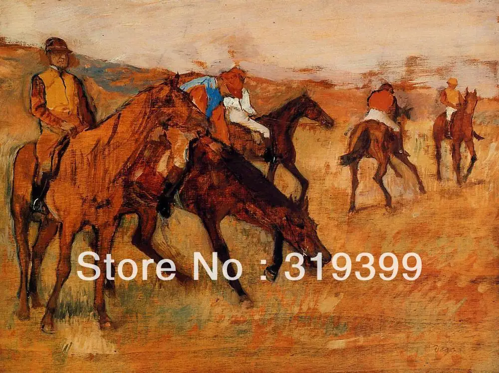 

Oil Painting Reproduction on Linen Canvas,Before the Race 1 by edgar degas ,Free DHL Shipping,handmade,Top Quality
