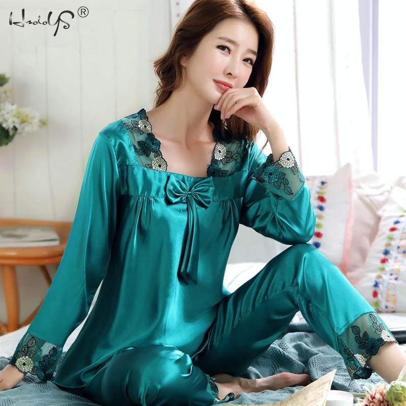 toren Slagschip Tulpen Vrouwen Zijde Satijn Pyjama Set Lounge Pyjama Sets Dames Sexy Bloem Kant  Nachtkleding Pyjama Nachtkleding Pyjama Pak Lingerie|Pyjama Sets| -  AliExpress