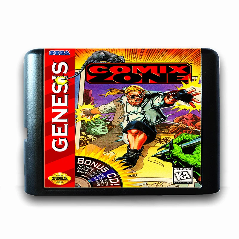 Игровая карта Comix Zone для 16 бит sega MD для Mega Drive для Genesis US PAL версия видеоигровой консоли