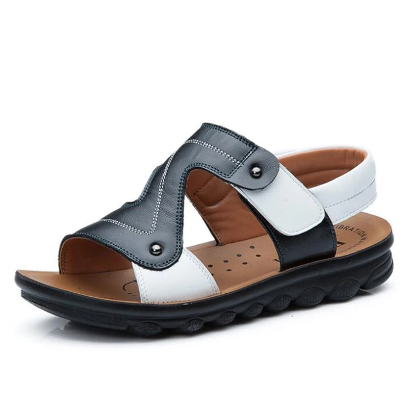 New 2025 summer boys sandals genuine cow leather beach sandals