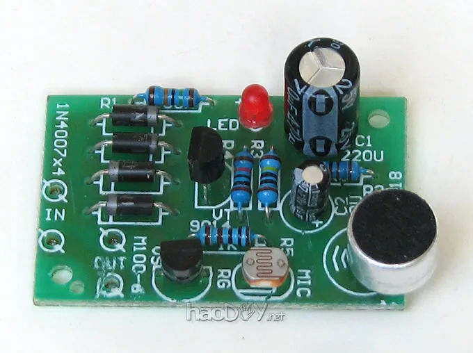 

Voice activated light sensing delay switch 220V lamp PCB corridor board kit of parts of DIY suit