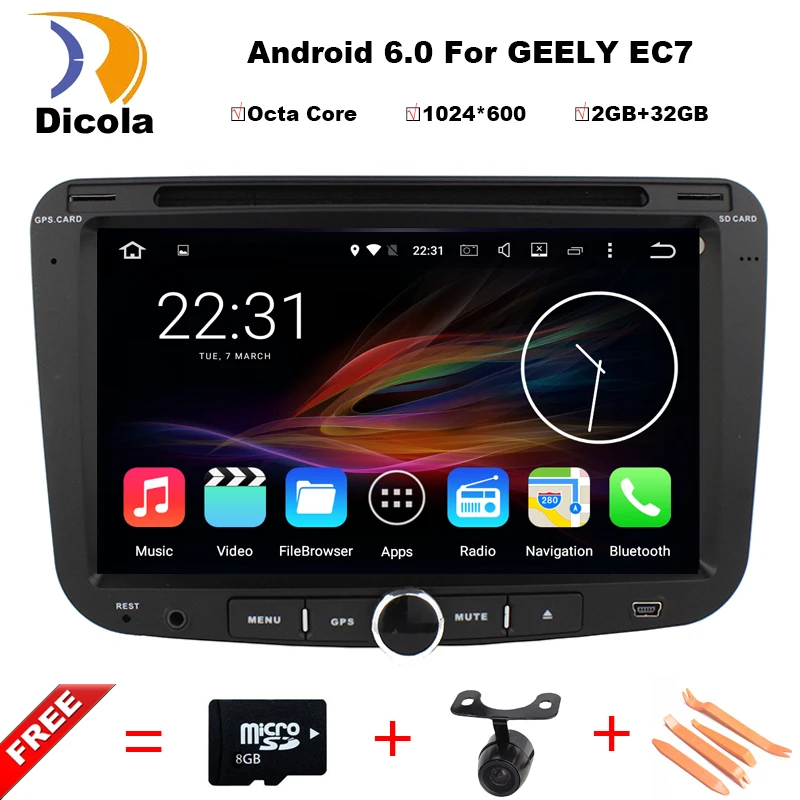 2G RAM 32G ROM Android 6 0 Octa Core font b Car b font DVD Multimedia