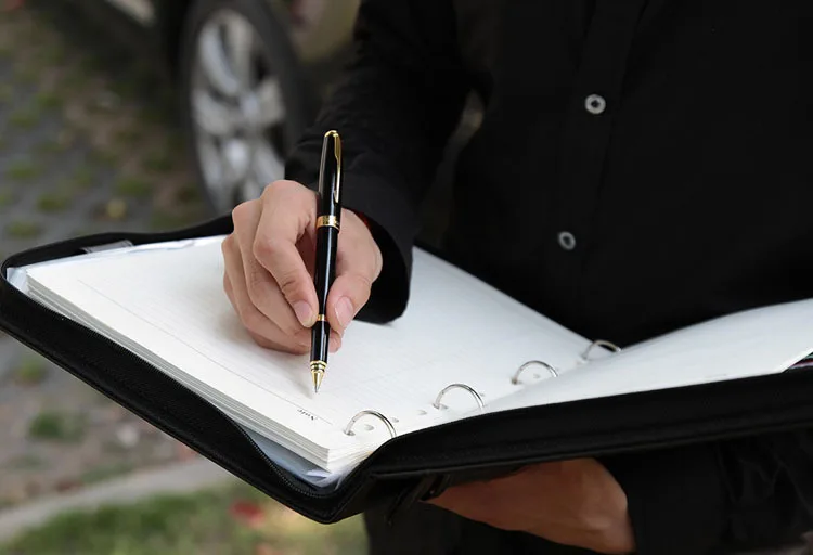 YBGYZP Business из искусственной кожи padfolio с ручкой портфель для менеджера|padfolio binder|leather