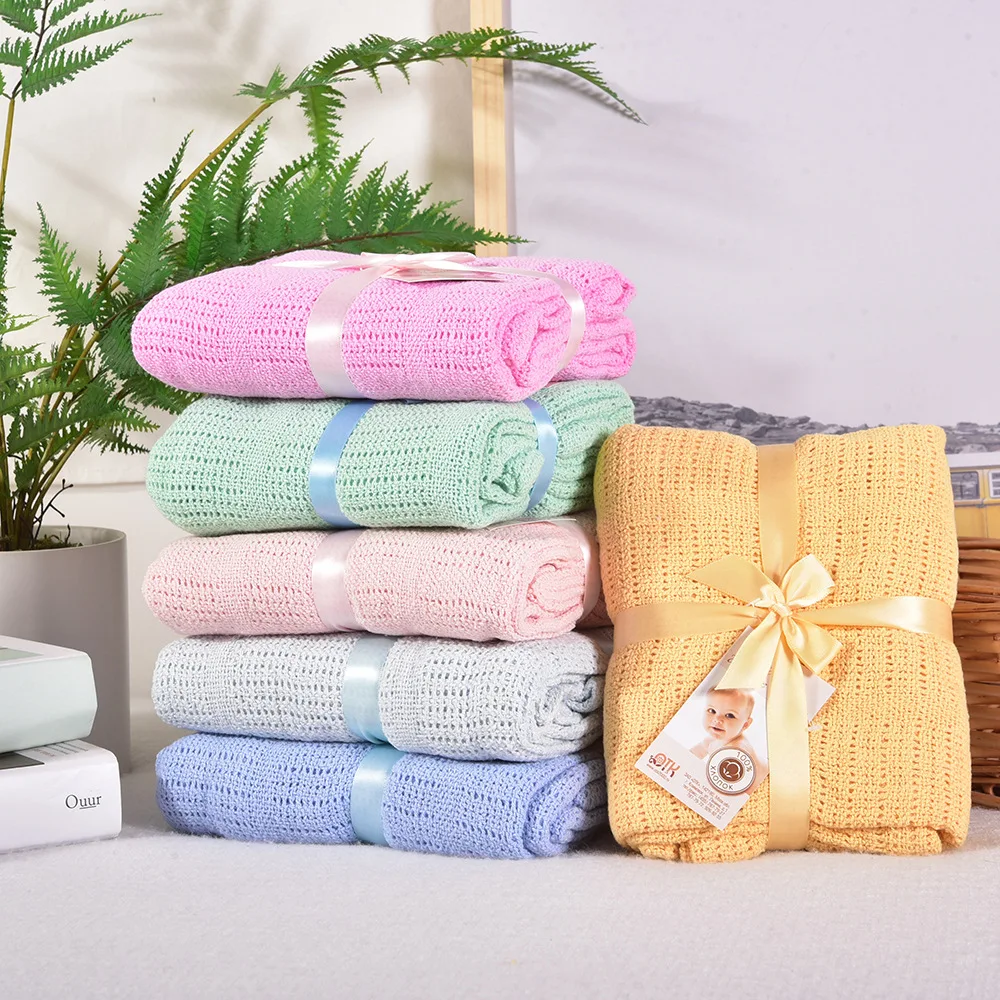 Новое Хлопковое одеяло простыня Bebe детское одеяло для кормления простыня Blankie пеленание обертывание для прогулок Летнее Детское Одеяло 140x100 см