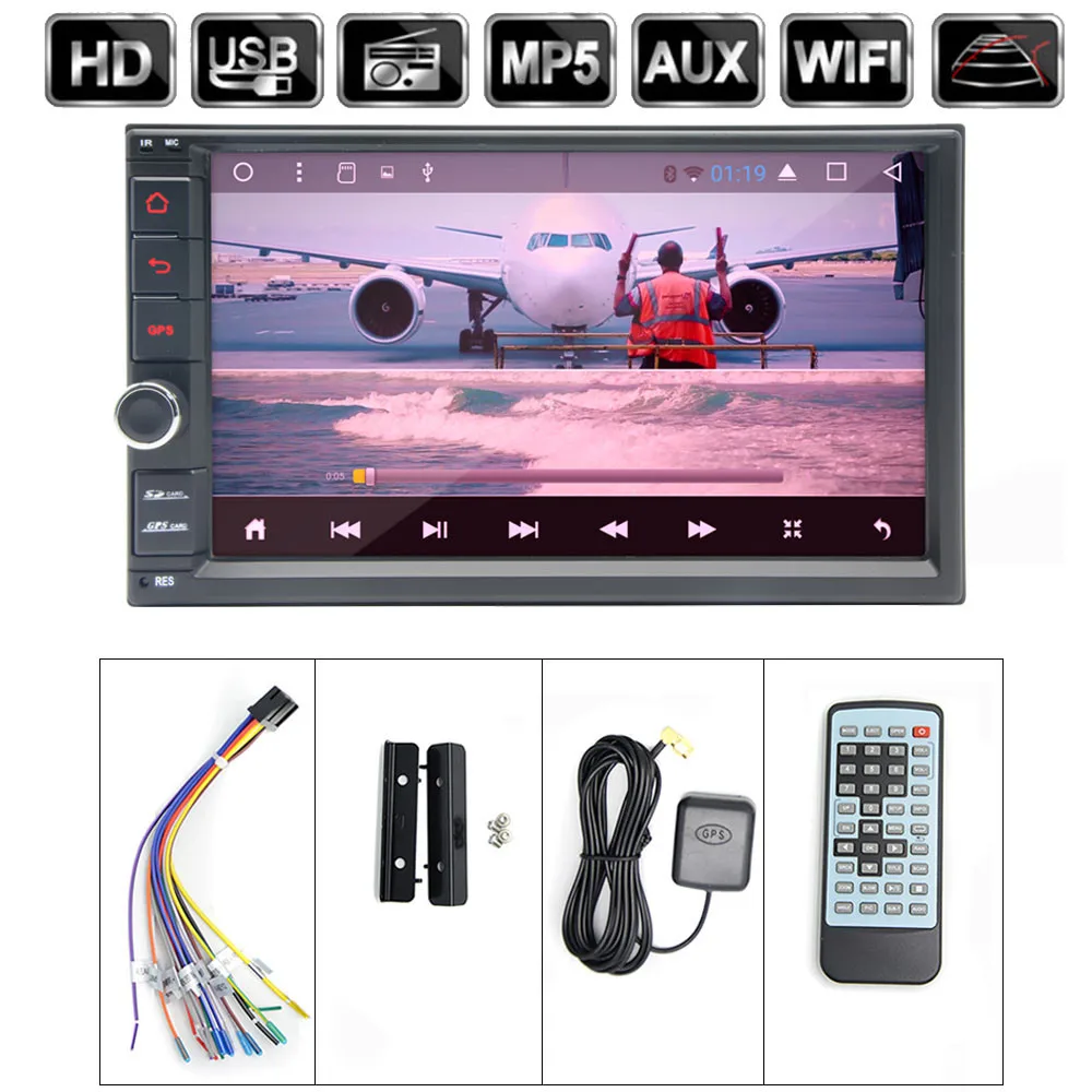 

Android 8.1 2DIN Car Stereo 2GB RAM 32GB ROM Car GPS Navigation Auto Radio Head Unit Car Multimedia player Support DAB DVR OBD