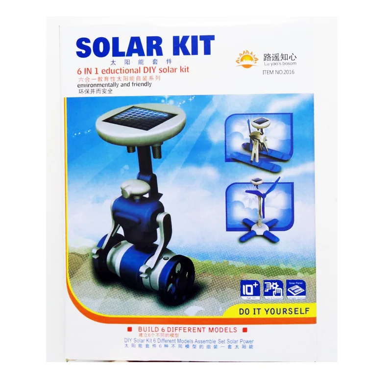Горячая Распродажа новые детские игрушки-головоломки на солнечной батарее 6в1 развивающие наборы для солнечной энергии Новинка Роботы на солнечных батарейках для детей подарок на день рождения