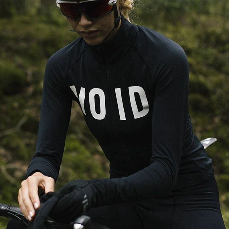 black long sleeve cycling jersey