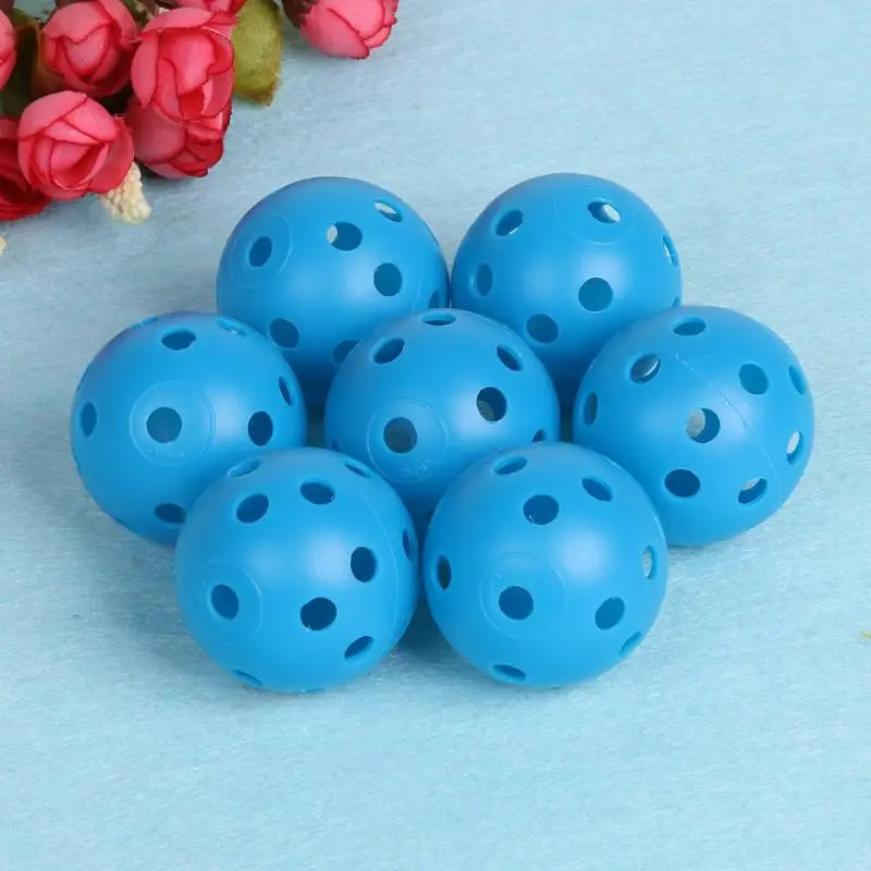 12 шт. синий пластик Whiffle воздуха полые Гольф тренировочные мячи