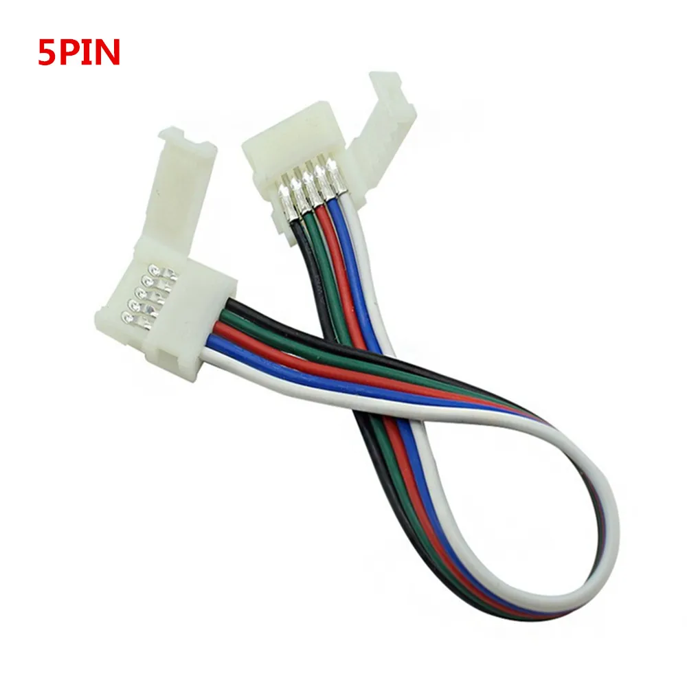 5-100 шт. 2pin 3pin 4pin 5pin двойной разъем кабель для 3528 5050 WS2811 5050 RGB/RGBW светодиодный полосы светильник