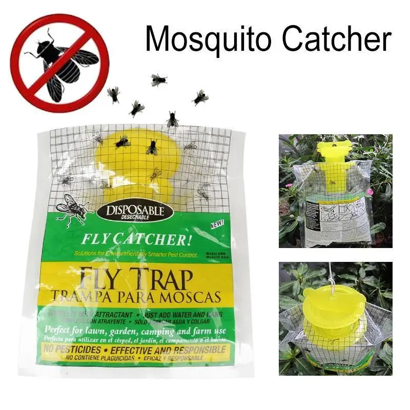 

1pcs Useful FlyTrap Hanging fly attracting bag Attractant for Outdoor Garden Pest Catcher Products Disposable Hanging Bait Bag