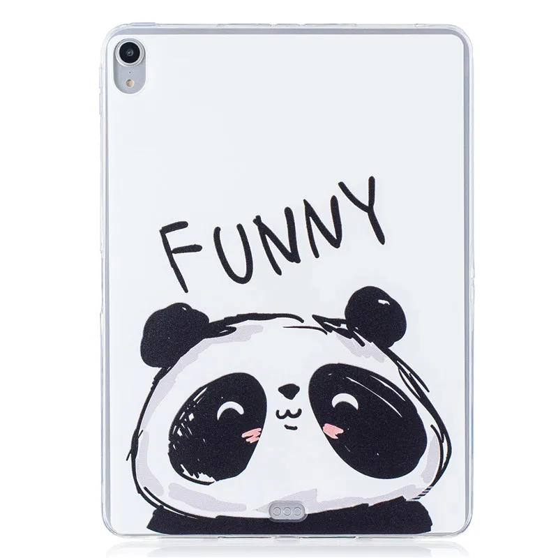 Kawaii чехол накладка с рисунком кота щенка панды для iPad Pro 11 Tablet TPU Мягкий