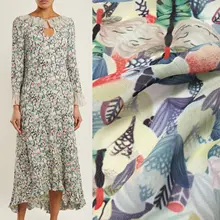 Горячая весна и лето Печать юбка Бабочка печать ткань на заказ полиэстер Мода Печать одежда ткань оптом