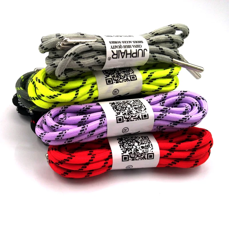 1 Pair Outdoor Casual Round Shoelaces Hiking Hiking Slip Rope Shoes Tennis  Skate Boots Matching High-grade Metal Shoelace Head