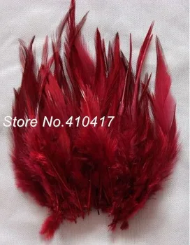 

1000pcs/lot Wine Red Rooster/Chicken Saddle Feathers 4-6inches/10-15cm Wholesale Free Shipping
