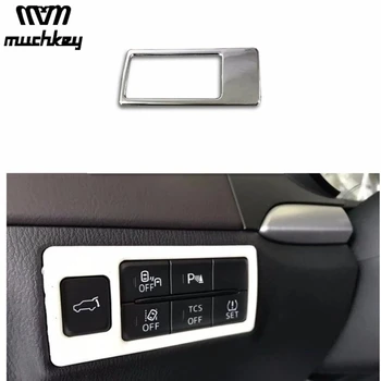 

For Mazda Cx-9 2017 Car Headlamp Switch Decoration Cover Trim Mirror Or Matte Style High Or Low Configuration Abs Chrome 1Pcs