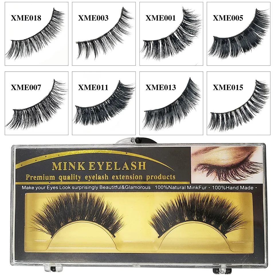 

Eyelashes 3D Mink Lashes Luxury Hand Made Mink Eyelashes Medium Volume Cruelty Free Mink False Eyelashes Upper Lashes