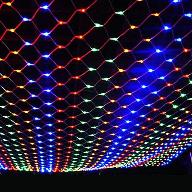 

204 Led 8 Modes 220V 2mx3m Super Bright Net Mesh String Light Xmas Christmas Light New Year Garden Lawn Wedding Holiday Lighting
