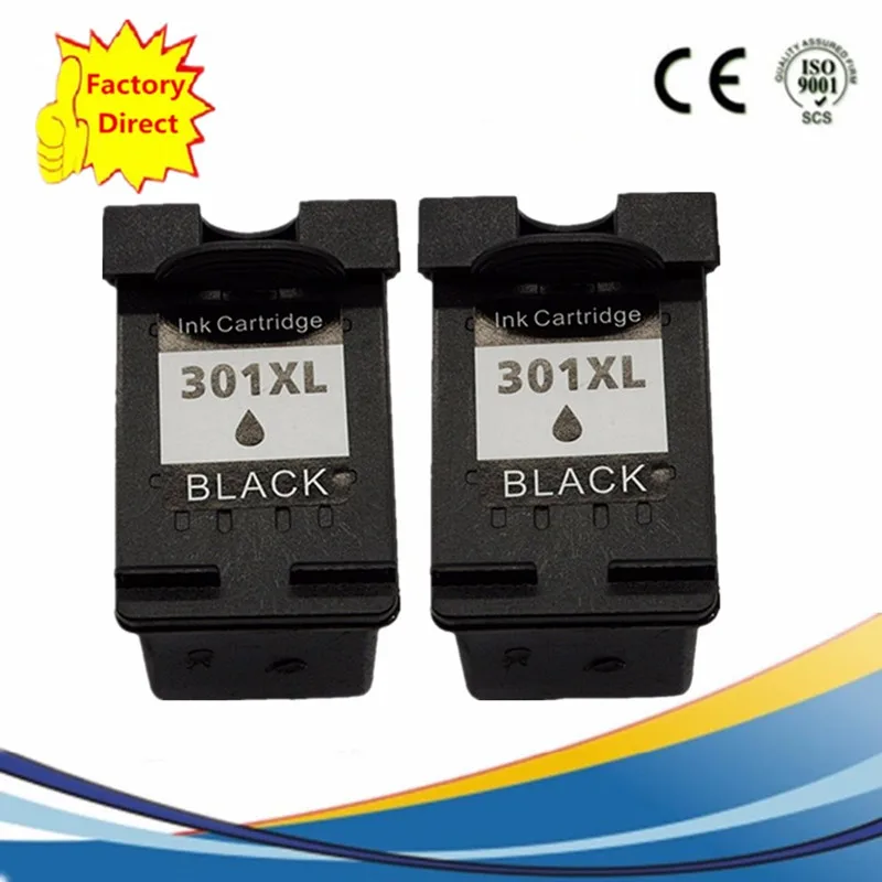 2BK CH561E Черный чернильный картридж 301 XL переработанный для HP301 HP301XL с чернилами hp Deskjet 2050se 2510 2540 2542 3000 3050 3055A для струйной печати - Цвет: 2BK