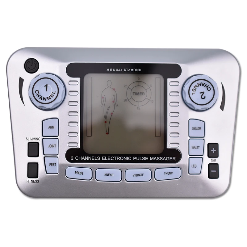 Electrical Muscle Stimulator Slimming Massager Full Body Pulse Tens Acupuncture Therapy Machine Muscle Relax Fat Burner +10 Pads