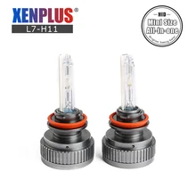 Xenplus 2 шт ксеноновые HID фары X1 9005 9006 9012 H1 H3 H7 H8 H9 H11 hid лампы Противотуманные фары автомобильные лампочки все в одном мини размер